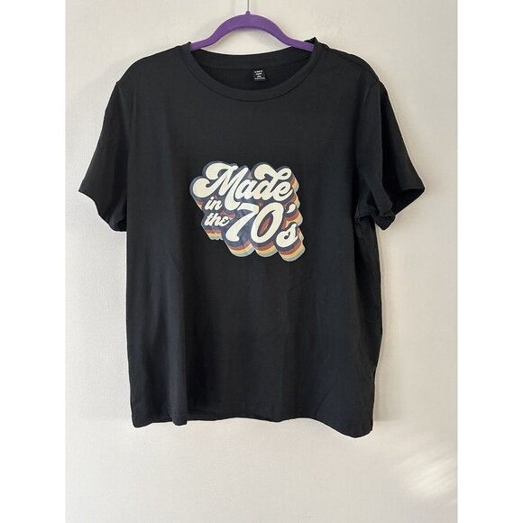 SHEIN Tops - Shein Fit + Black "Made in the 70's" T-Shirt Size XL